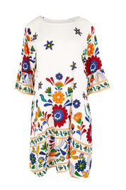 Product shot of the Contemporary Dress – Print in colour Print, from the front