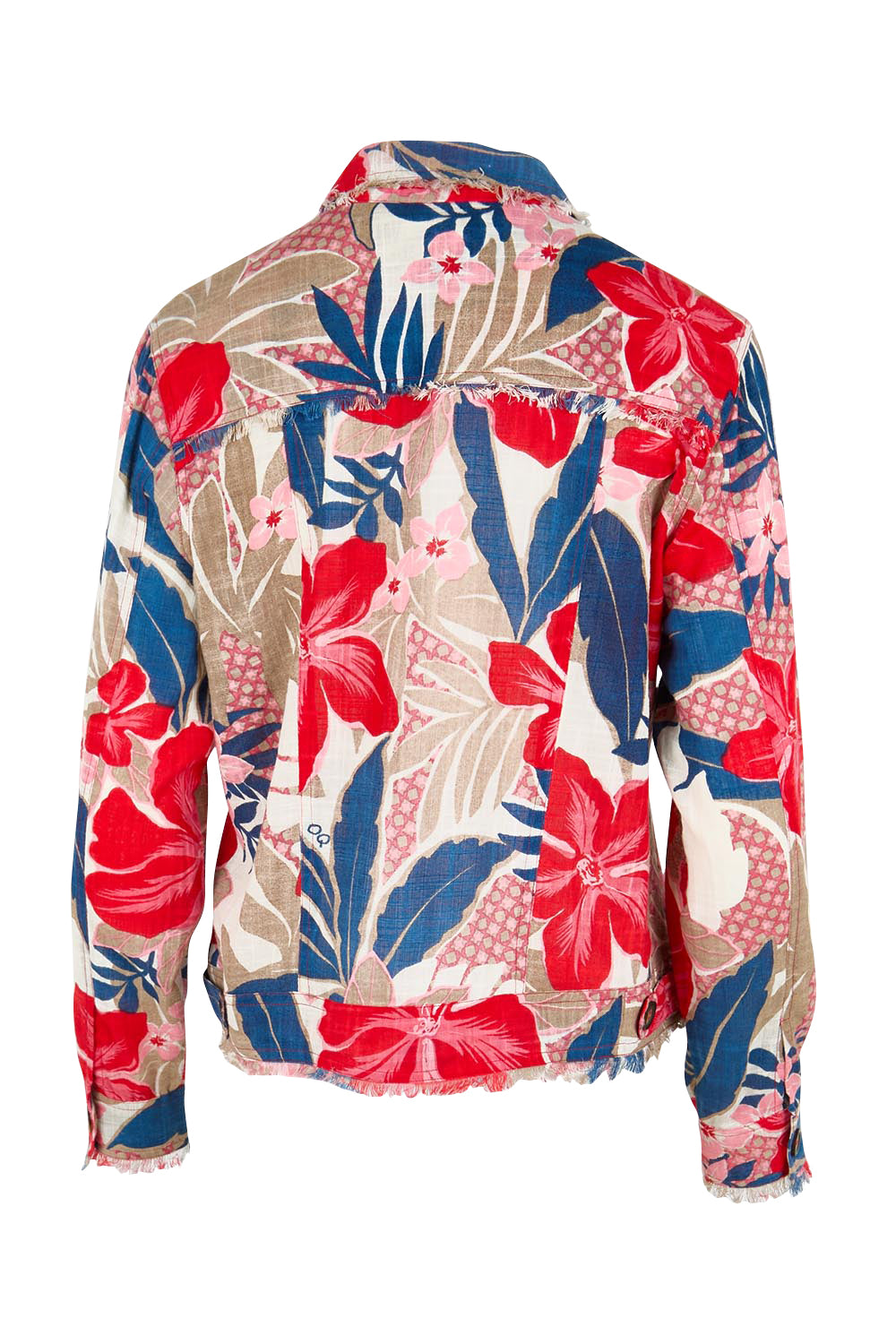 Product shot of the Fringe Jacket – Print in colour Print, from the back