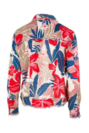 Product shot of the Fringe Jacket – Print in colour Print, from the back