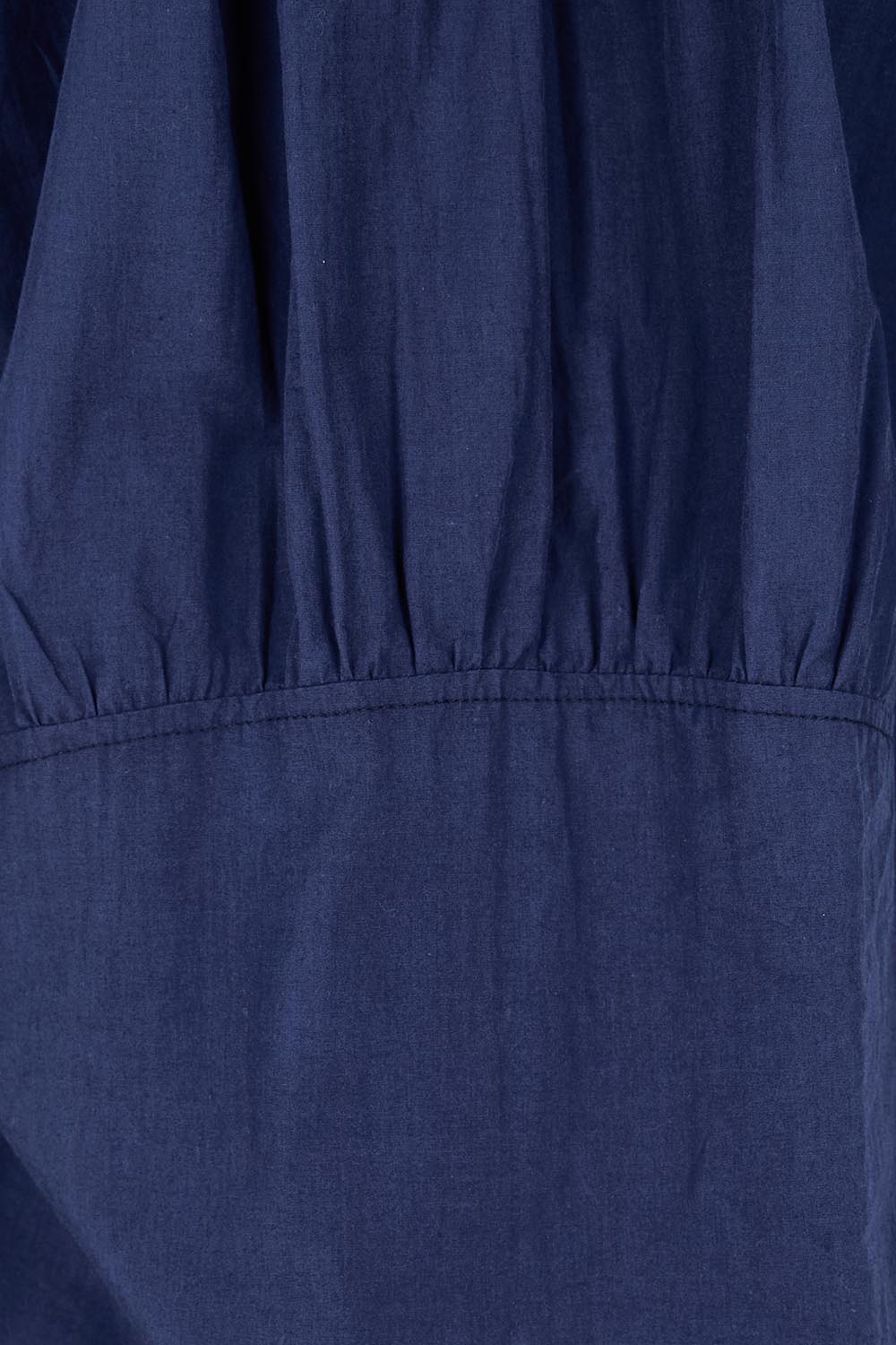 Product shot of the Essentials Poplin Cotton Shirt - Navy in colour Navy, showing detail