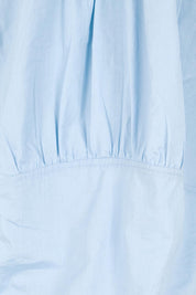 Product shot of the Essentials Poplin Cotton Shirt - Sky in colour Sky, showing detail