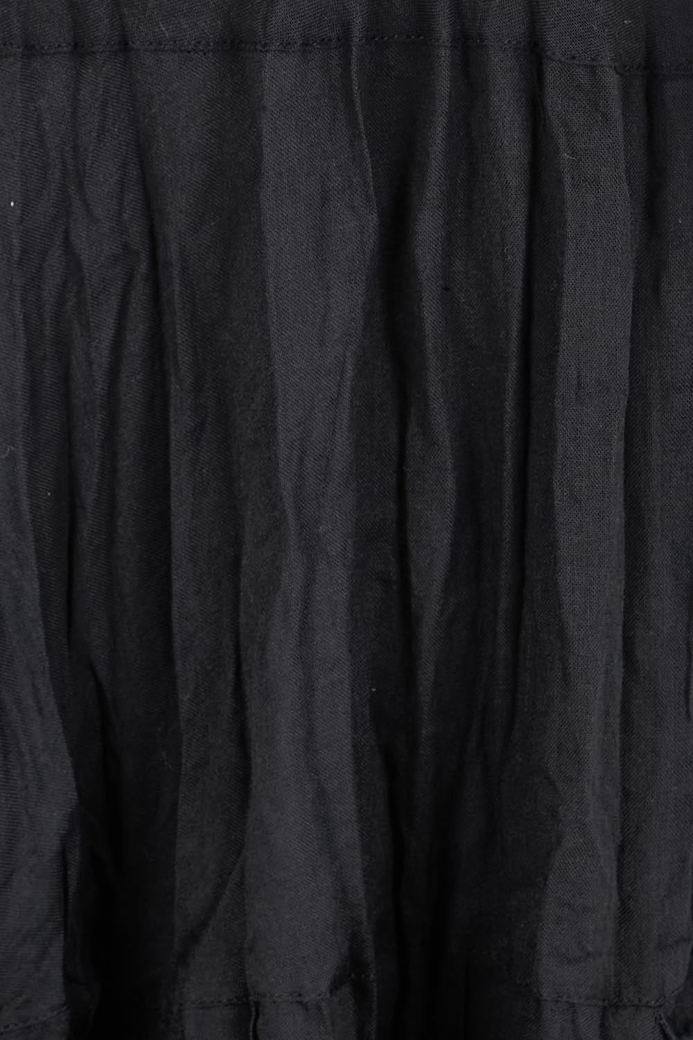 Product shot of the Essentials Bias Pockets Cotton Dress - Black in colour Black, showing detail