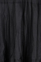 Product shot of the Essentials Bias Pockets Cotton Dress - Black in colour Black, showing detail