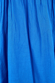 Product shot of the Essentials Easy Fit Sleeveless Cotton Dress - Blue in colour Blue, showing detail