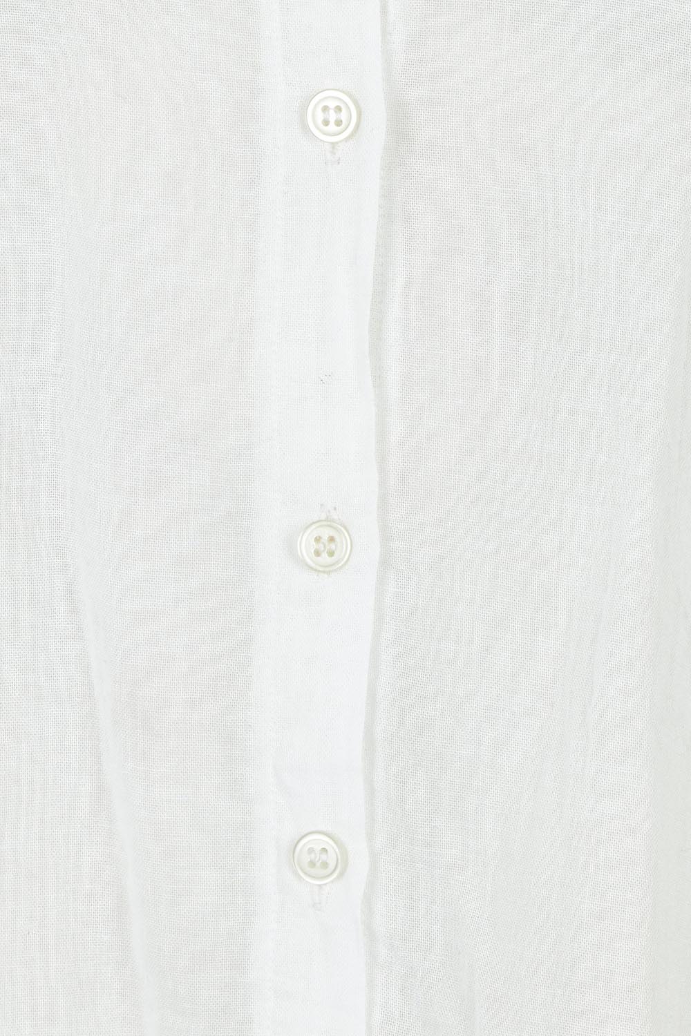 Product shot of the Essentials Buttonthrough Cotton Top in colour White (White), detail