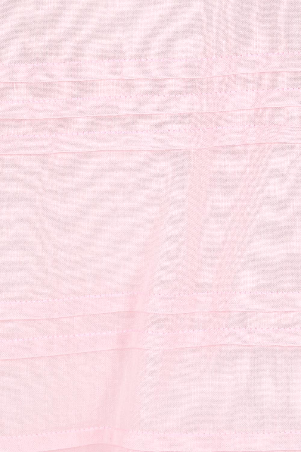 Product shot of the Essentials Pleated Cotton Top - Pink in colour Pink, showing detail