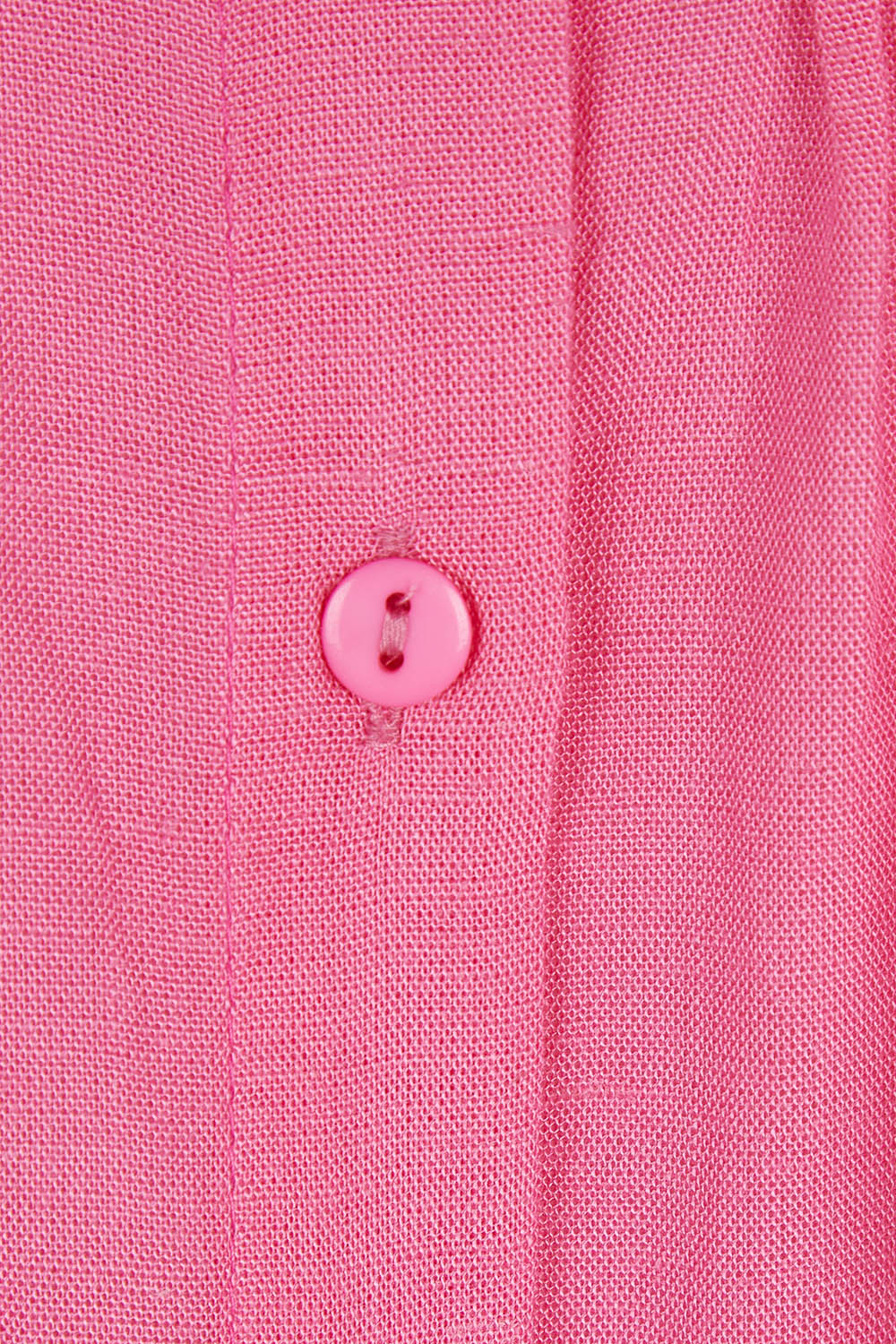 Product shot of the Essentials Frill Top in colour Rose (Pink), detail