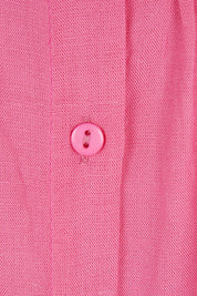 Product shot of the Essentials Frill Top in colour Rose (Pink), detail