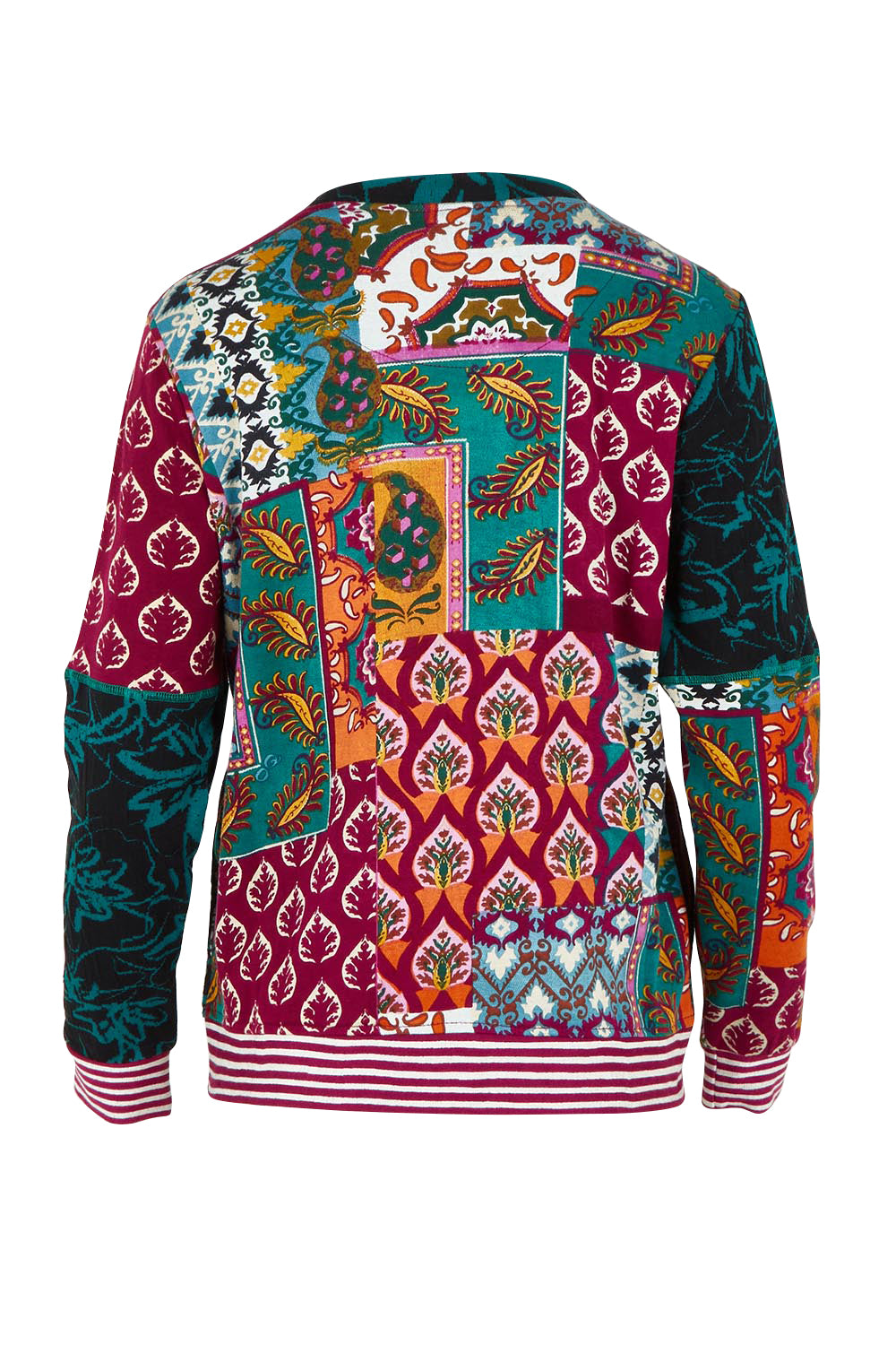 Product shot of the Patch Cardigan in colour Prato, from the back