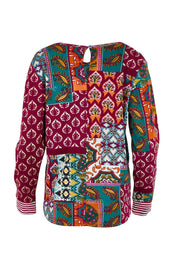 Product shot of the Patch Top in colour Prato, from the back