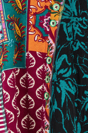 Product shot of the Patch Top in colour Prato, detail
