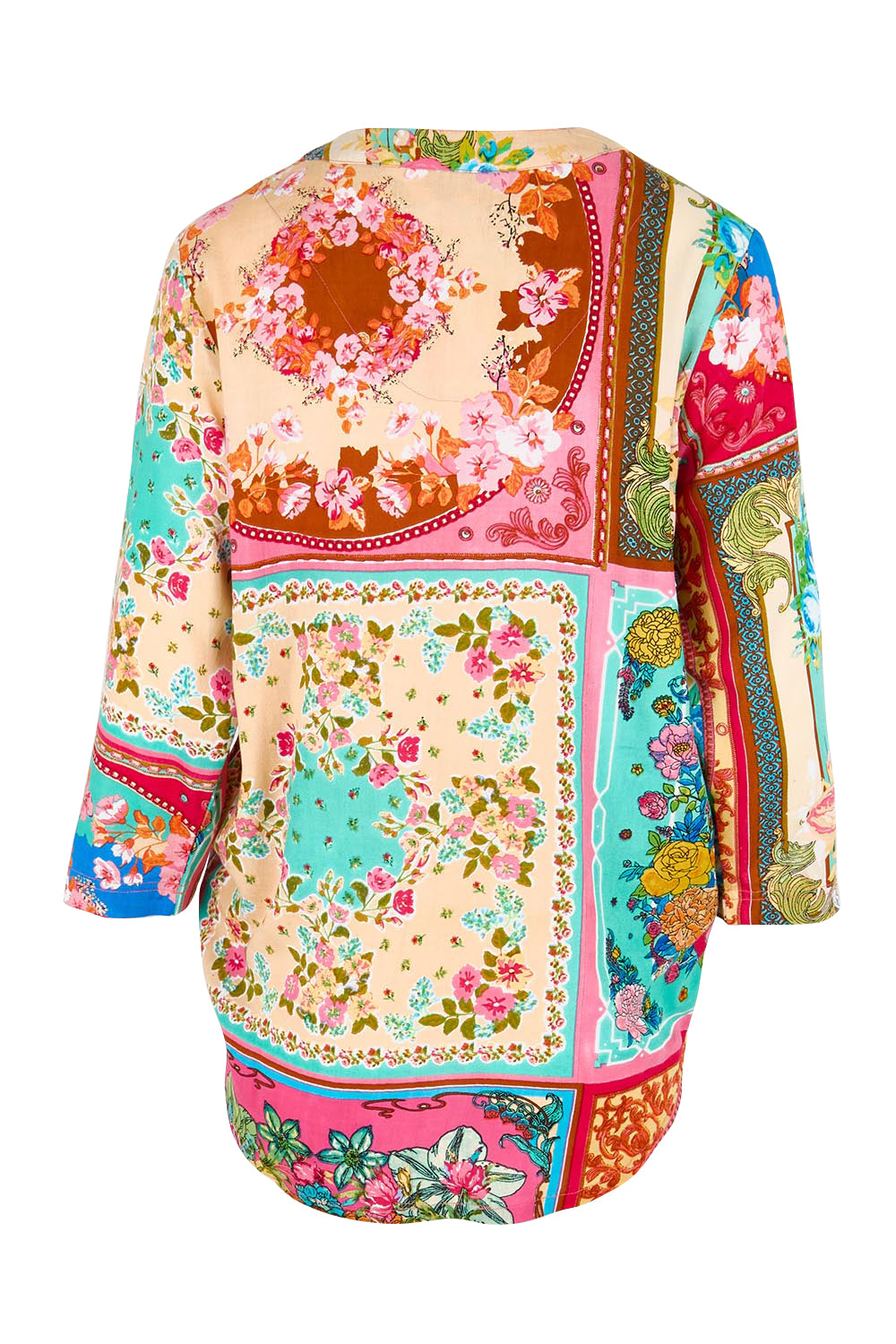 Product shot of the Pleated Top – Print in colour Print, from the back
