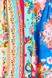 Product shot of the Pleated Top – Print in colour Print, showing detail