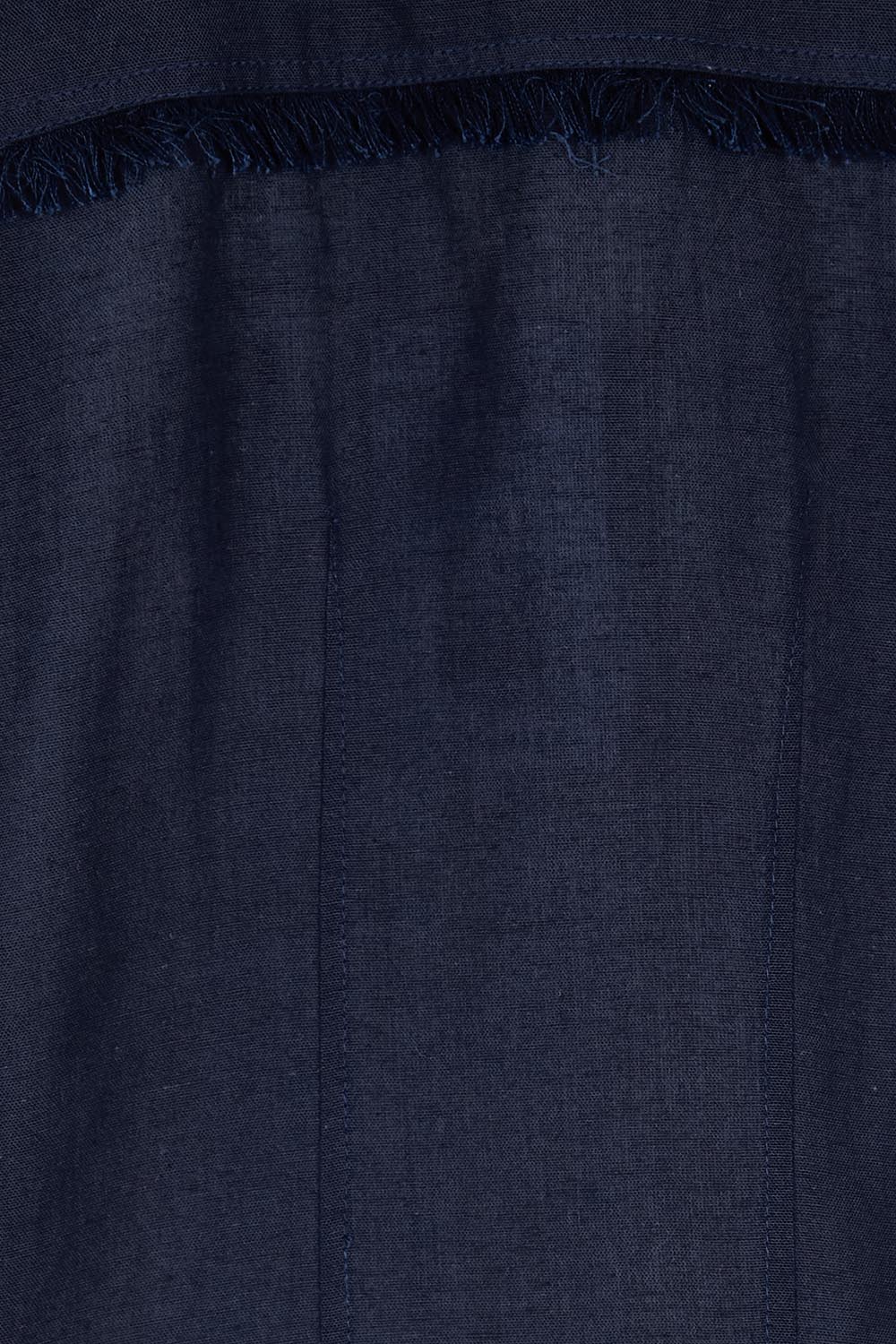 Essentials Linen Blend Fringe Jacket - Navy