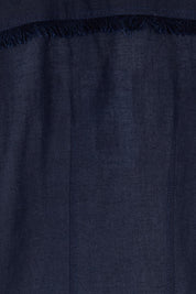 Essentials Linen Blend Fringe Jacket - Navy