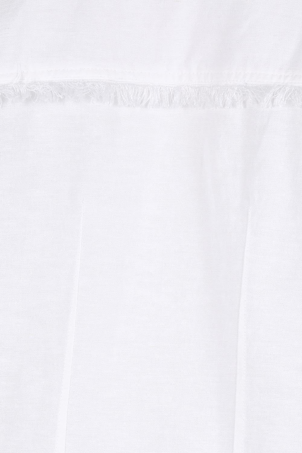 Essentials Linen Blend Fringe Jacket - White