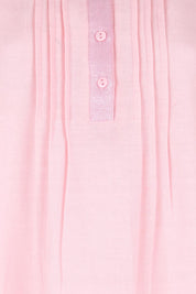 Product shot of the Essentials Linen Blend Cami - Pink in colour Pink, showing detail