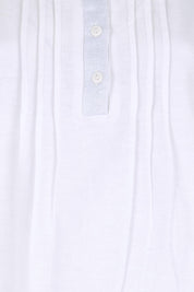 Product shot of the Essentials Linen Blend Cami - White in colour White, showing detail