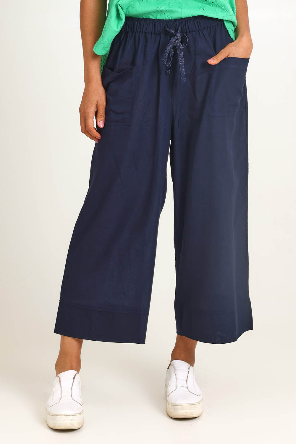 Essentials Linen Blend Pant - Navy