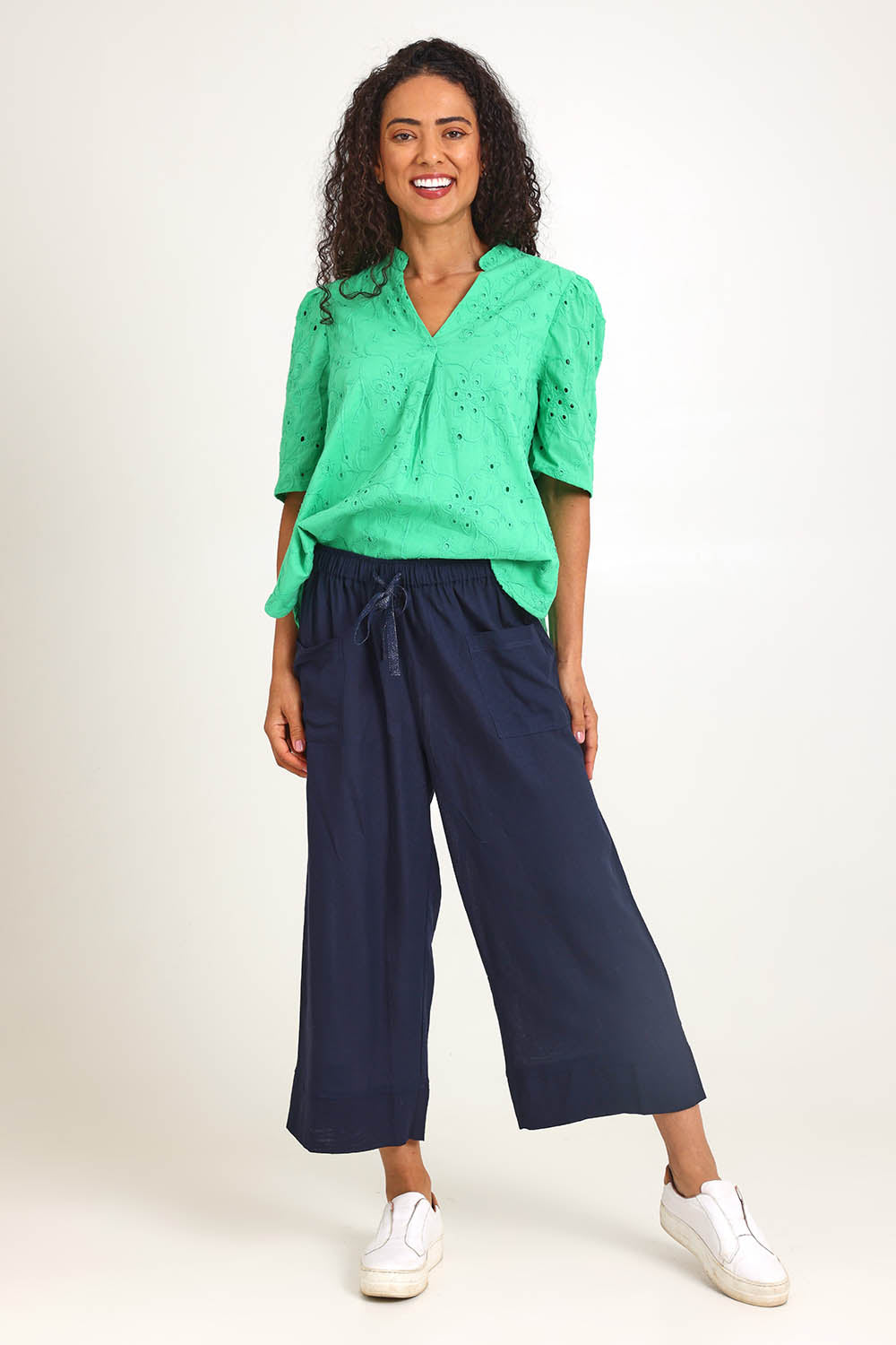 Essentials Linen Blend Pant - Navy