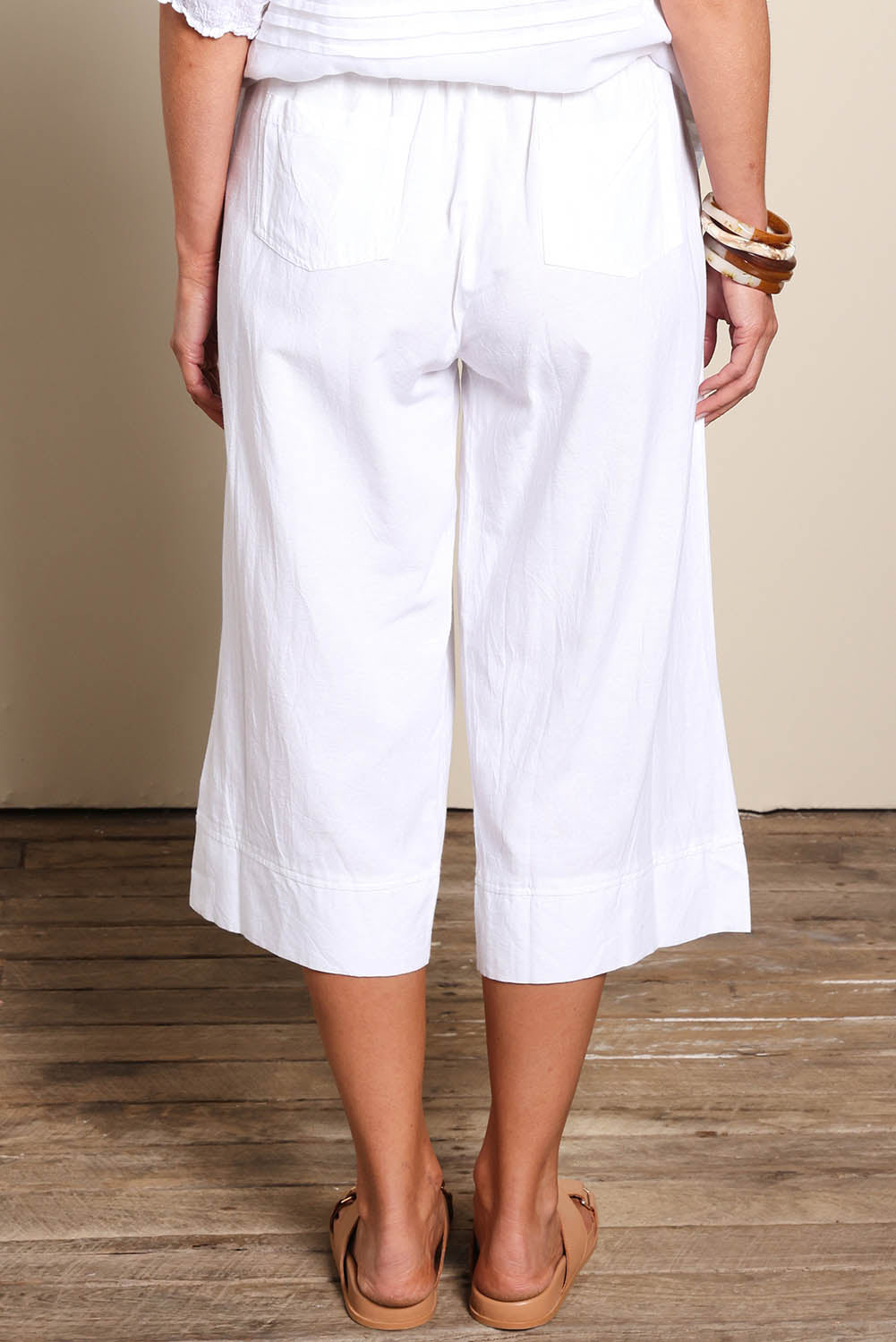 Essentials Linen Blend Pant - White