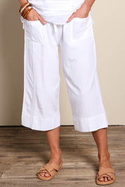 Essentials Linen Blend Pant - White