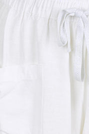 Essentials Linen Blend Pant - White