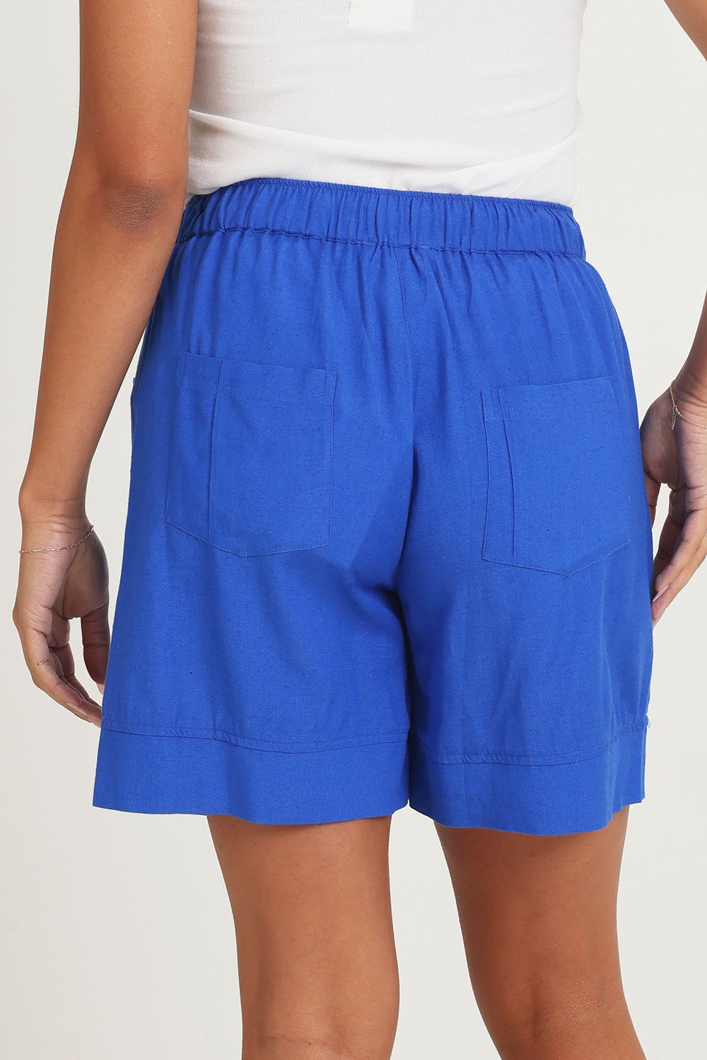 Preloved Essentials Linen Blend Shorts - Elecblue