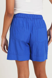 Preloved Essentials Linen Blend Shorts - Elecblue