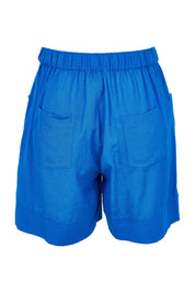 Preloved Essentials Linen Blend Shorts - Elecblue