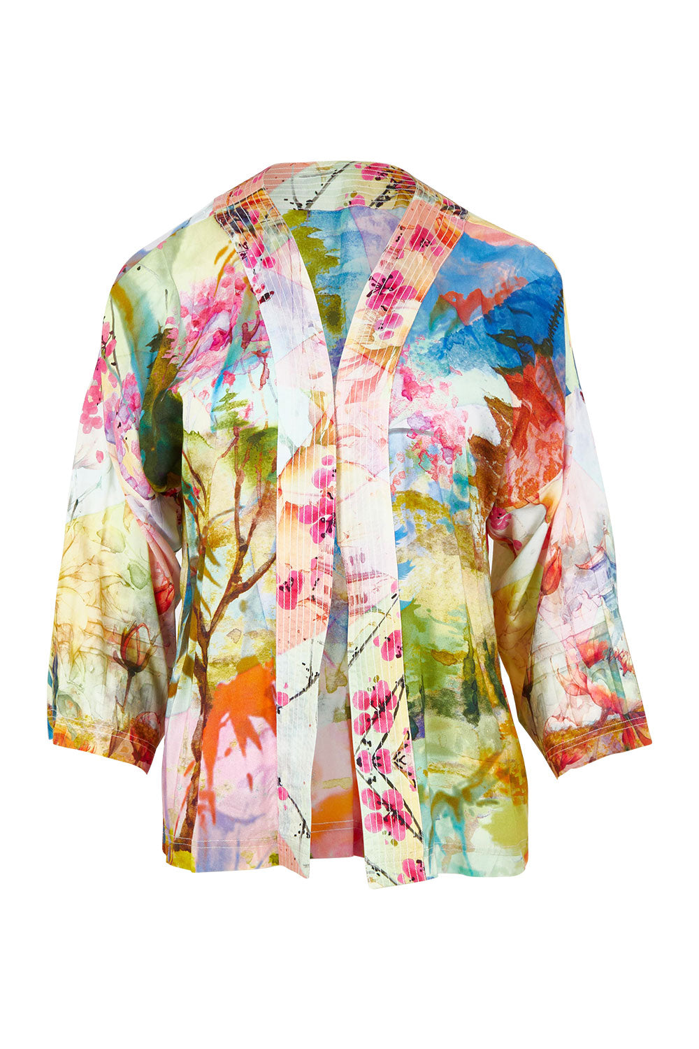 Product shot of the Digital Kimono in colour Scenic, from the front