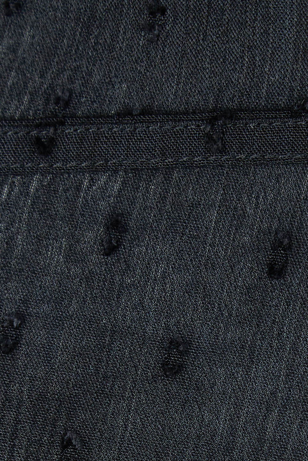 Product shot of the Essentials Godet Short Sleeve Dress in colour Black (Black), detail