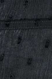 Product shot of the Essentials Godet Short Sleeve Dress in colour Black (Black), detail