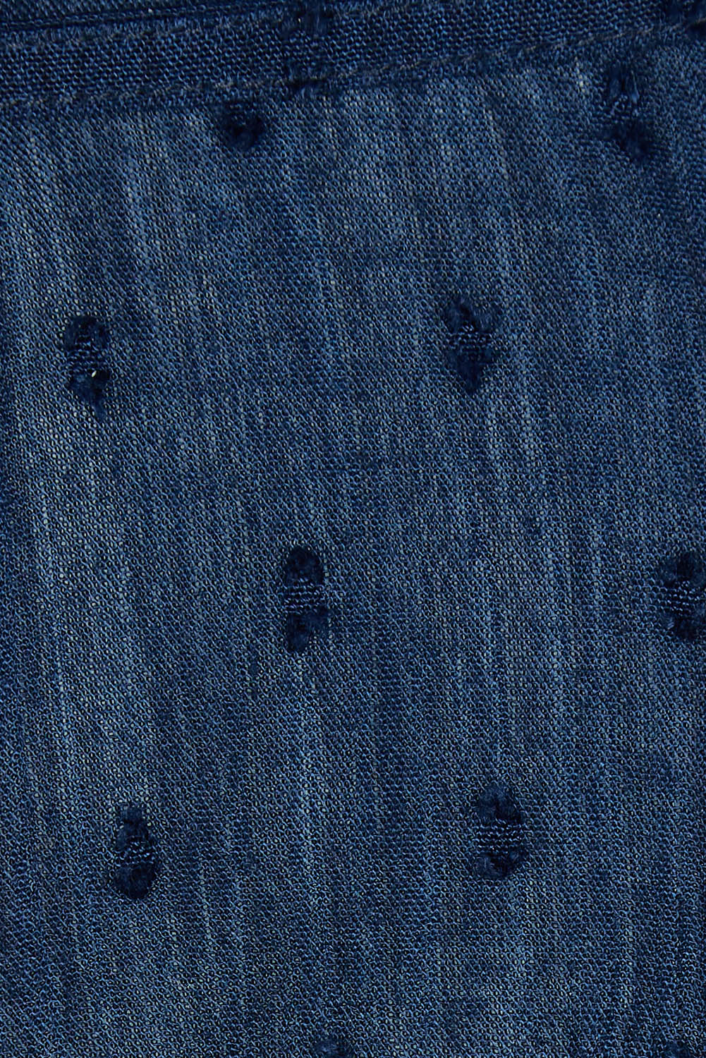 Product shot of the Essentials Godet Short Sleeve Dress in colour Navy (Blue), detail