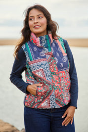 Printed Puffer Vest – Paisley