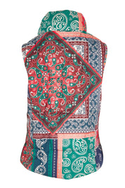 Printed Puffer Vest – Paisley