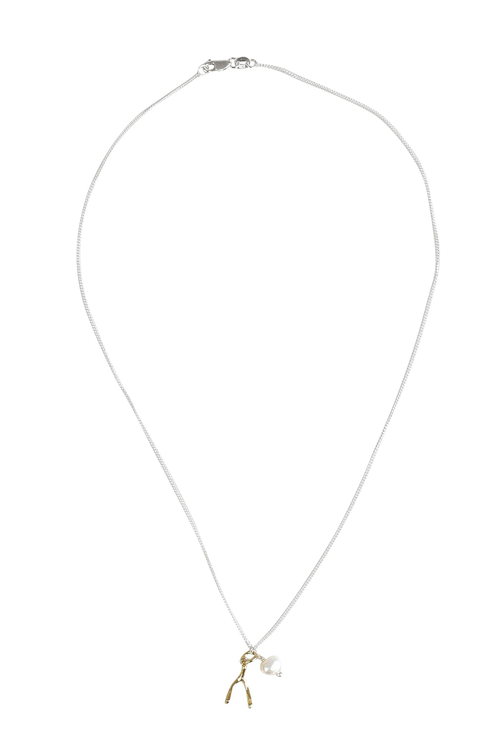 Product shot of the Dreamweaver Necklace in colour Makeawish (Metallics), from the front