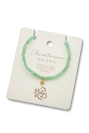 Product shot of the Healing Gem Bracelet in colour Balance (Green), detail