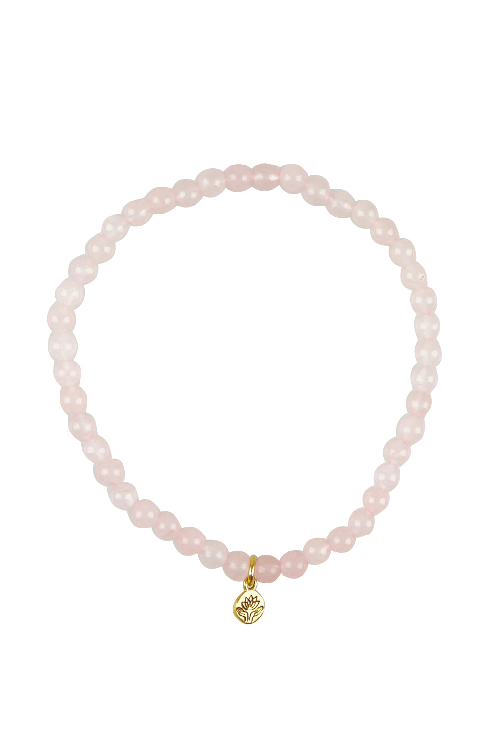 Product shot of the Healing Gem Bracelet in colour Love (Pink), from the front