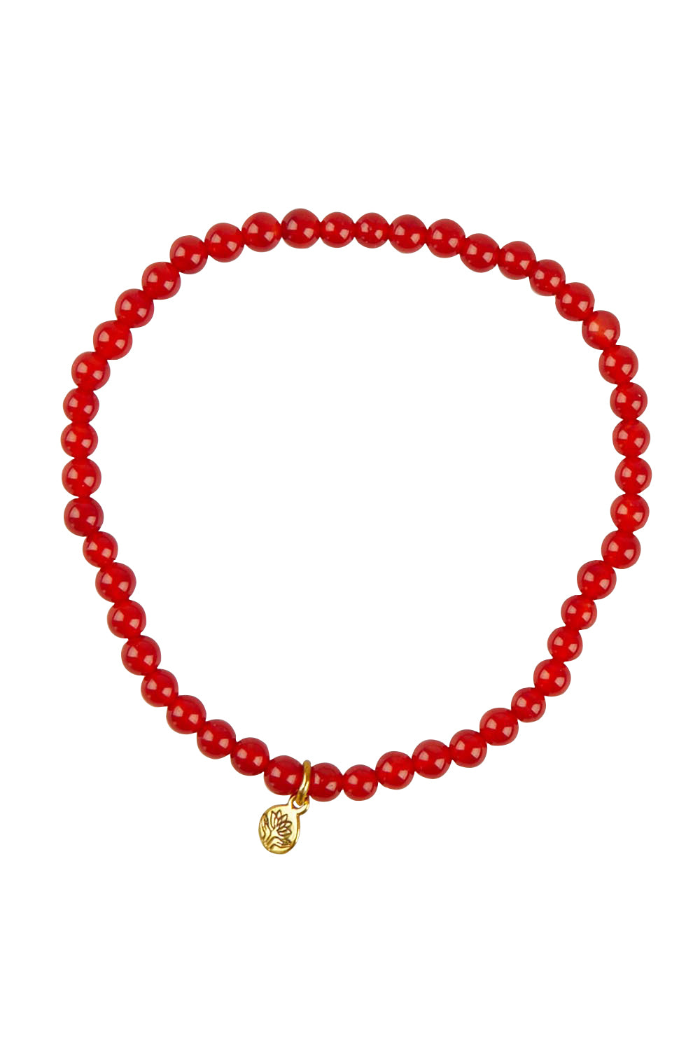 Product shot of the Healing Gem Bracelet in colour Redenergy (Red), from the front