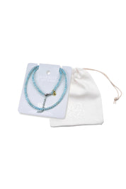 Product shot of the Healing Gems Classics Necklace - Amazonite in colour Amazonite, showing detail