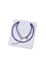 Product shot of the Healing Gems Classics Necklace - Amethyst in colour Amethyst, from the back