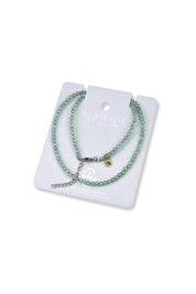 Product shot of the Healing Gems Classics Necklace - Aventurine in colour Aventurine, from the back