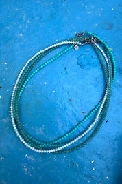 Product shot of the Healing Gems Classics Necklace - Aventurine in colour Aventurine, from the front