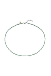 Product shot of the Healing Gems Classics Necklace - Aventurine in colour Aventurine, from the front