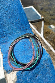 Product shot of the Healing Gems Classics Necklace - Rhondonite in colour Rhondonite, showing detail