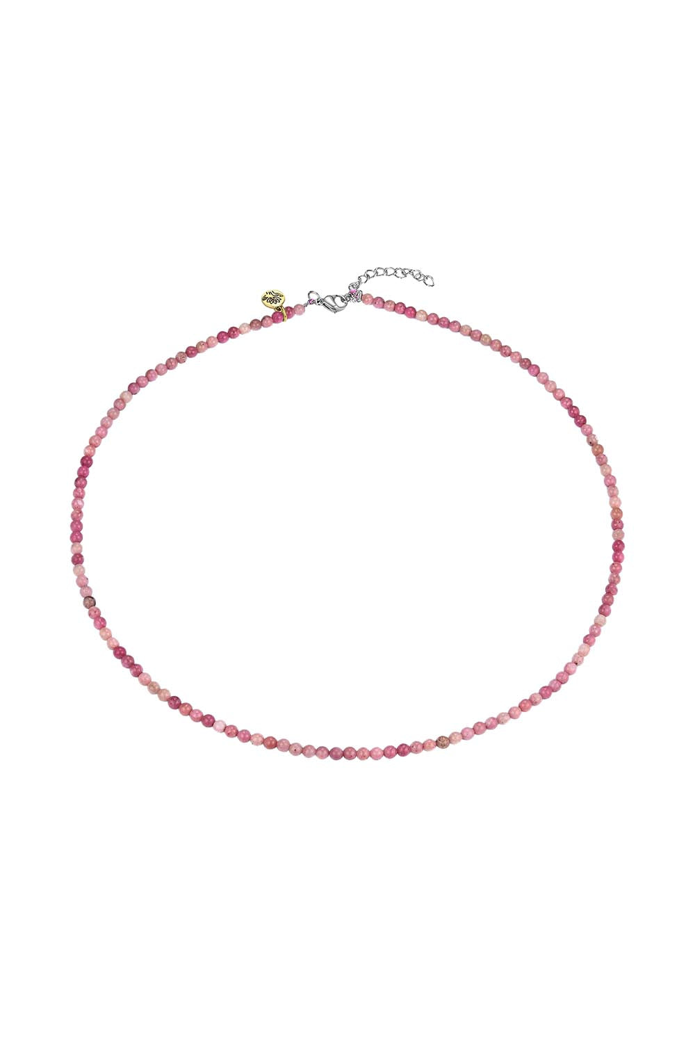 Product shot of the Healing Gems Classics Necklace - Rhondonite in colour Rhondonite, from the front