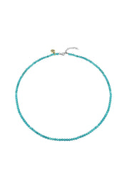Product shot of the Healing Gems Classics Necklace - Turquoise in colour Turquoise, from the front