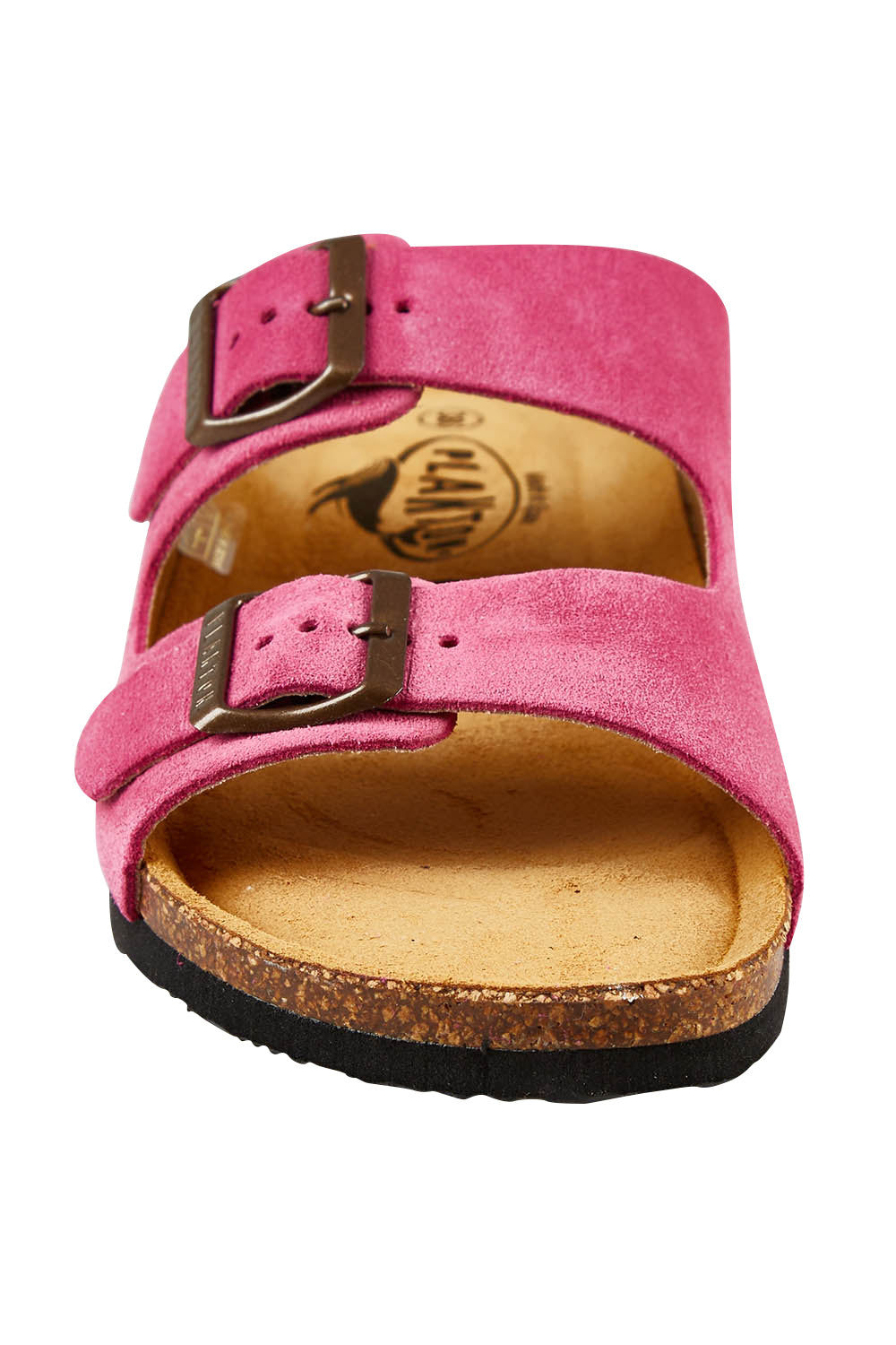 Product shot of the Hermoso Leather Sandals in colour Afelfuxia (Pink), detail