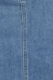Product shot of the Frayed Denim Skirt in colour Blue (Blue), detail